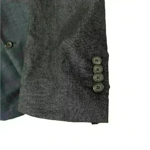 Lauren Ralph Lauren Blazer Mens 40L Gray Wool Tweed Sport Jacket Single Breast - Picture 3 of 9